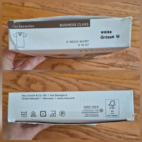 mey myfunctional The undershirt V-Neck Series Dry Cotton Functional White - Picture 12 of 12